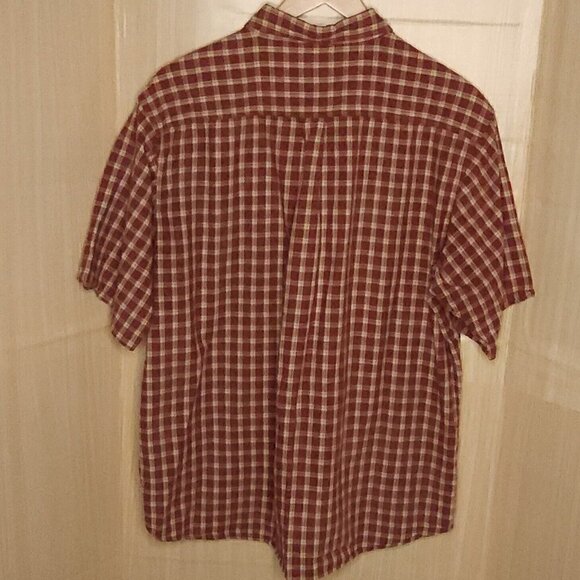 RedHead Bg & Tall Red Cream Plaid Button Down Shirt 2XL - Picture 2 of 5